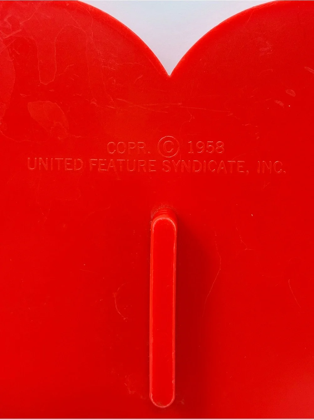 Vintage 70's Snoopy & Charlie Brown Red Heart Valentine Cookie Cutter 4.5”